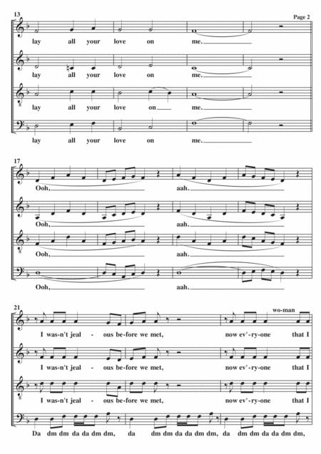 Lay All Your Love On Me A Cappella Satb Page 2