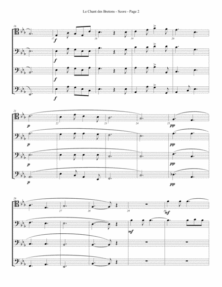 Le Chant Des Bretons For Trombone Or Low Brass Quartet Page 2