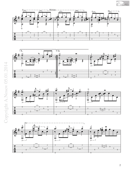 Le Jouet Sheet Music For Guitar Page 2