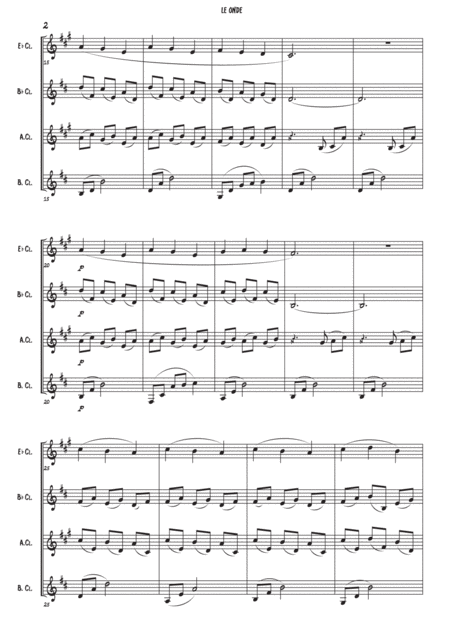 Le Onde Clarinet Quartet Page 2