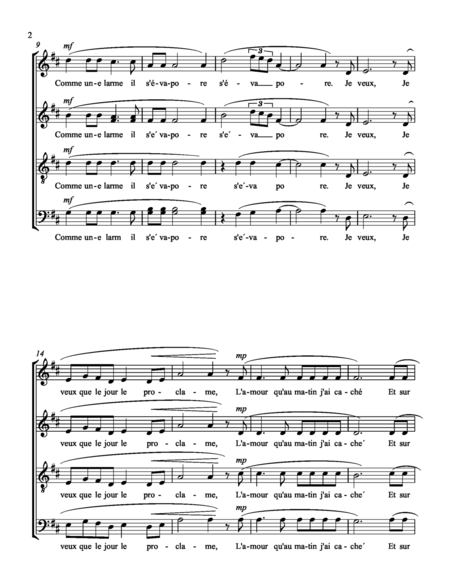 Le Secret Satb Jennifer R Tibbetts Page 2