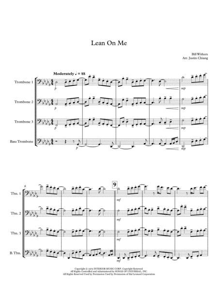 Lean On Me Bill Withers For Trombone Quartet Page 2