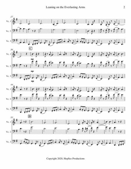 Leaning On The Everlasting Arms Cello Trio Page 2