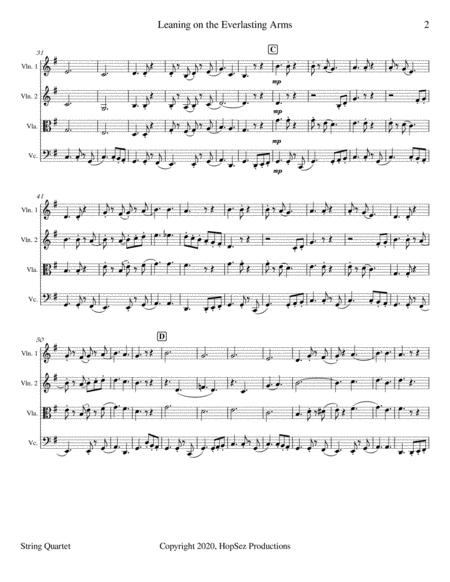 Leaning On The Everlasting Arms String Quartet Page 2