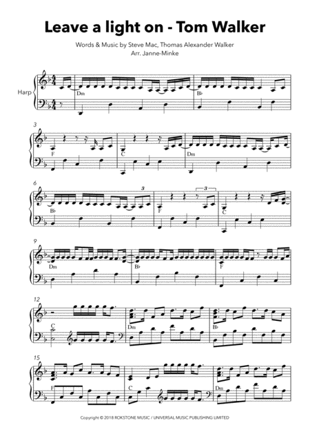 Leave A Light On Harp Solo Page 2