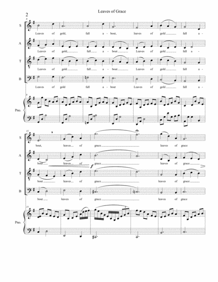 Leaves Of Grace For Satb And Piano Page 2