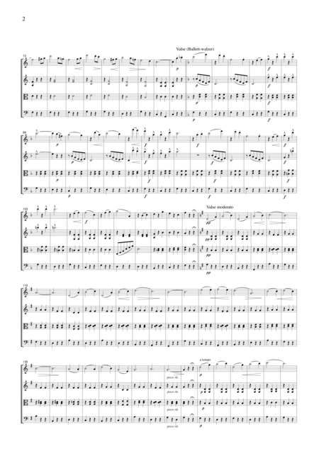 Lehar Medley Die Lutige Witwe The Merry Widow For String Quartet Cl001 Page 2