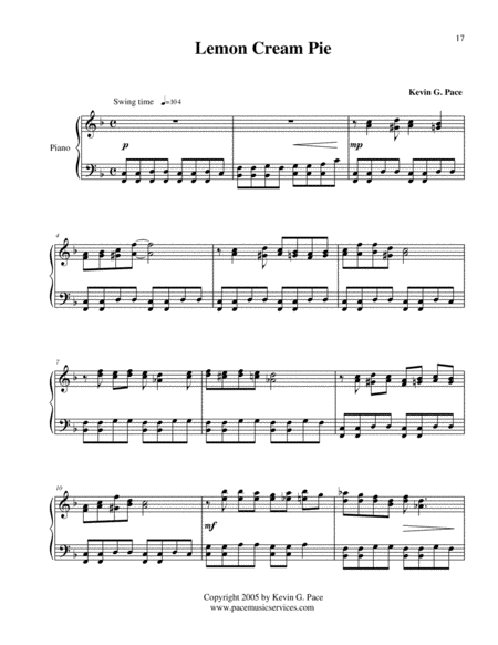 Lemon Cream Pie Boogie Original Piano Solo Page 2