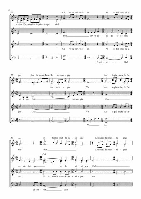 Les Choristes Caresse Sur L Ocan Pour Choeur Ssaattbb Page 2