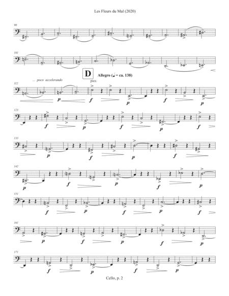 Les Fleurs Du Mal 2020 For Soprano And String Quartet Cello Part Page 2