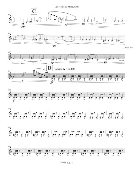 Les Fleurs Du Mal 2020 For Soprano And String Quartet Violin 2 Part Page 2