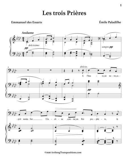 Les Trois Prires A Flat Major Bass Clef Page 2