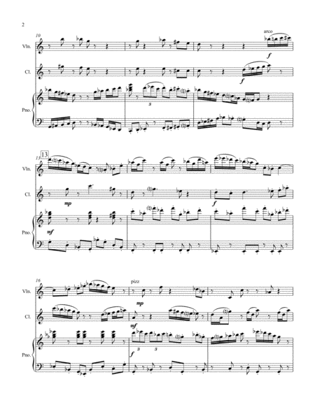 Lest We Forget For Bb Clar Violin And Piano Page 2