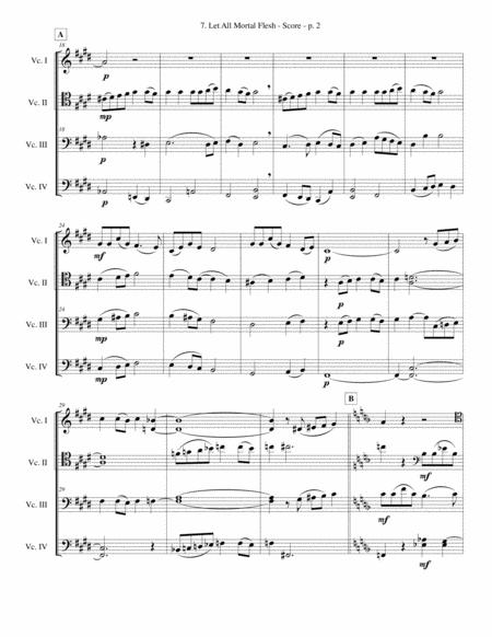 Let All Mortal Flesh Cello Quartet Advanced Page 2