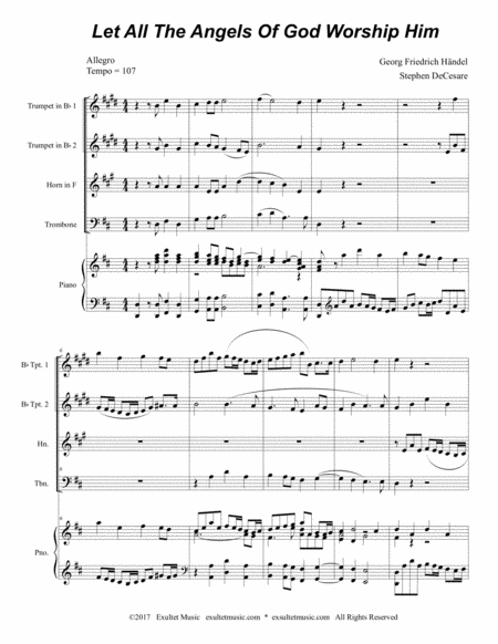 Let All The Angels Of God Worship Him For Brass Quartet Page 2