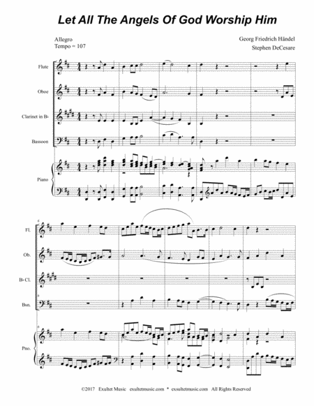 Let All The Angels Of God Worship Him For Woodwind Quartet Page 2