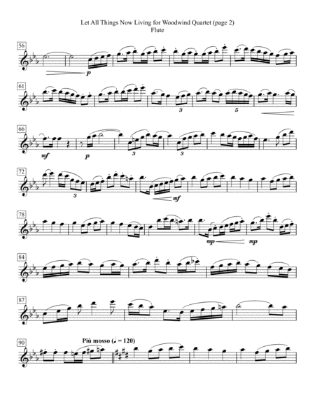 Let All Things Now Living For Woodwind Quartet Page 2