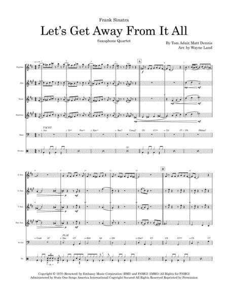 Let Get Away From It All Saxophone Quartet Page 2