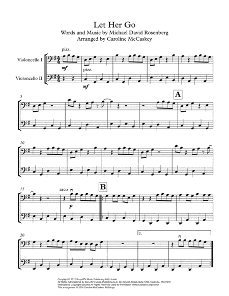 Let Her Go Cello Duet Page 2