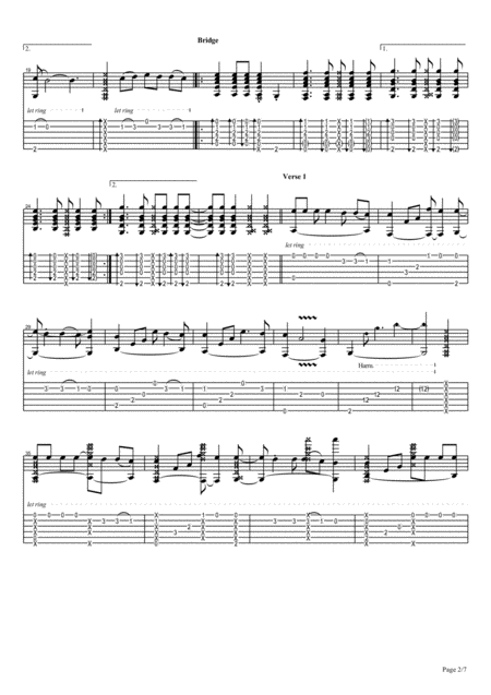 Let Her Go Fingerstyle Guitar Page 2