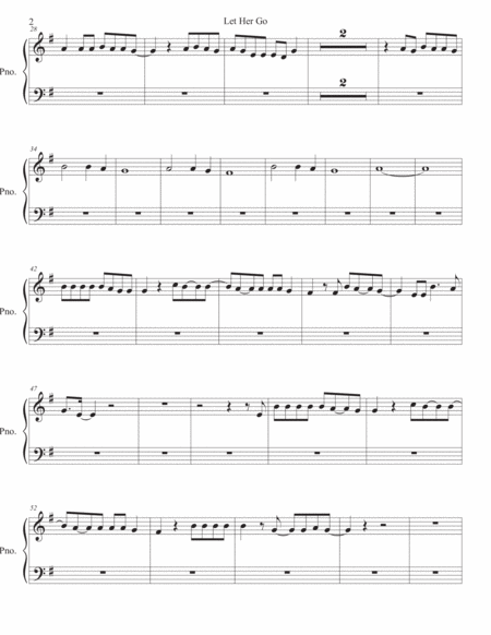 Let Her Go Original Key Piano Page 2