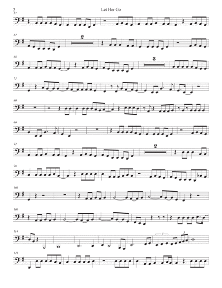 Let Her Go Original Key Tuba Page 2