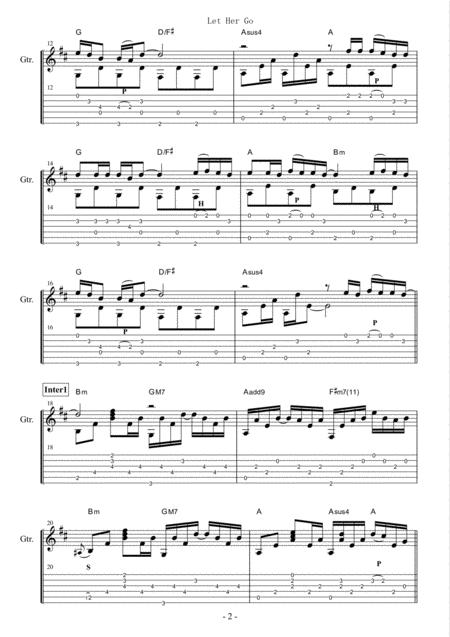 Let Her Go Passenger Fingerstyle Guitar Page 2