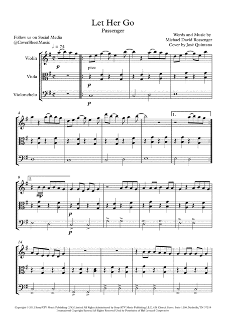 Let Her Go String Trio Page 2