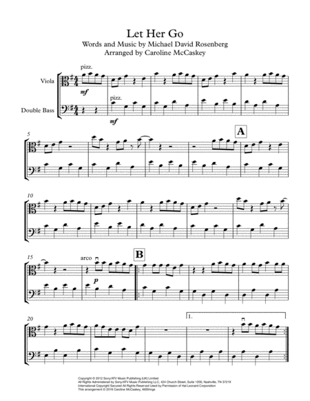 Let Her Go Viola And Double Bass Duet Page 2