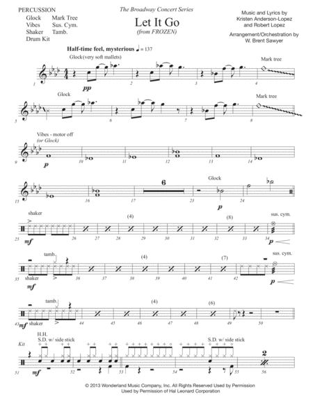 Let It Go From Frozen Drums Percussion Part Page 2