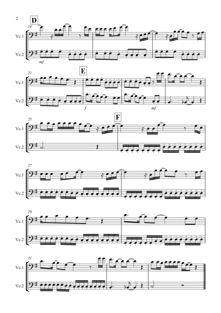 Let It Go From Frozen For Cello Duet Page 2