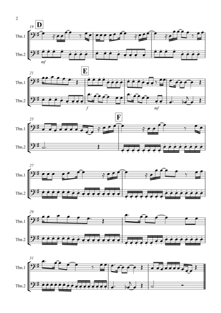 Let It Go From Frozen For Trombone Duet Page 2