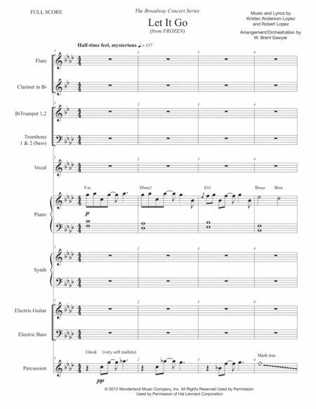 Let It Go From Frozen Full Score And Parts Page 2