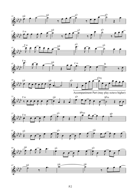Let It Go From Frozen Lead Sheet In Ab Key With Chords Page 2