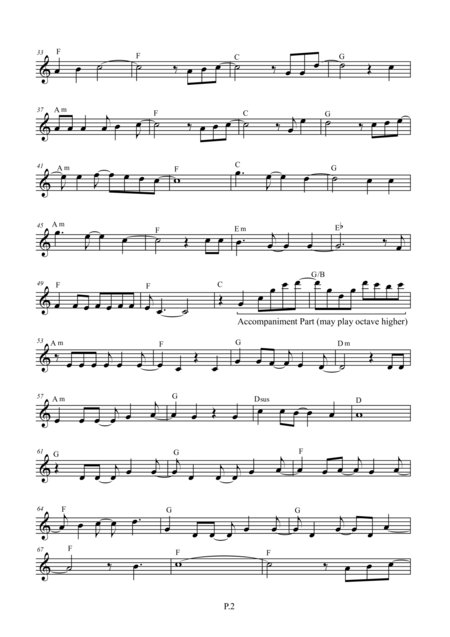 Let It Go From Frozen Lead Sheet In C Key With Chords Page 2