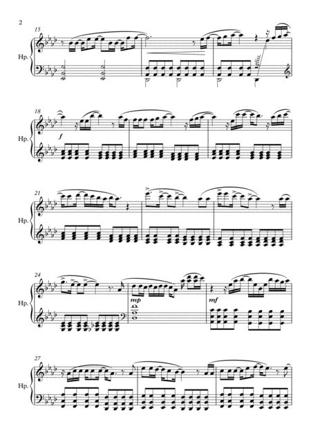 Let It Go From Frozen Pedal Harp Solo Page 2