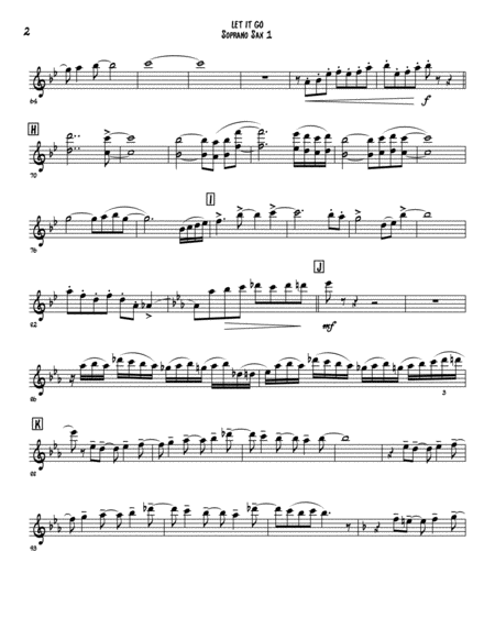 Let It Go From Frozen Saxophone Sextet Page 2