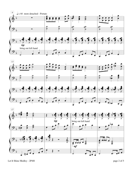 Let It Shine Medley 2 Pianos 4 Hands Page 2