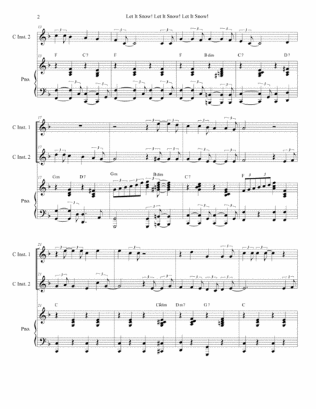 Let It Snow Let It Snow Let It Snow Duet For C Instruments Page 2