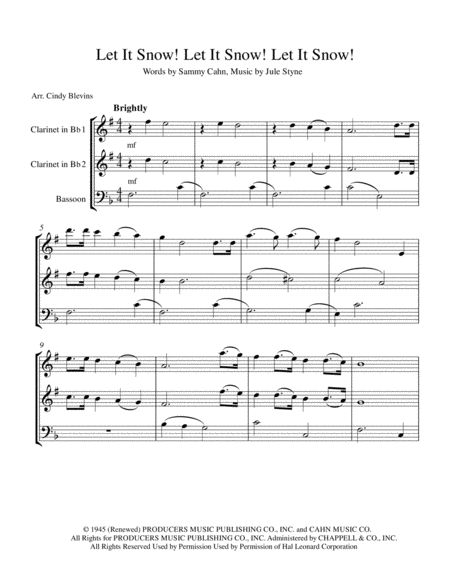 Let It Snow Let It Snow Let It Snow For Two Clarinets And Bassoon Page 2