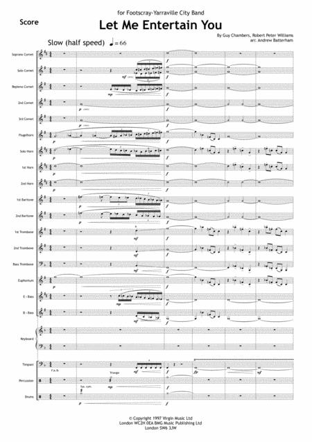 Let Me Entertain You Brass Band Full Score And Parts Page 2