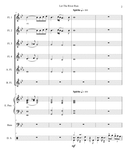 Let The River Run Flute Choir Page 2