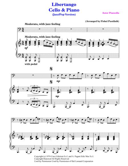 Libertango For Cello And Piano Video Page 2