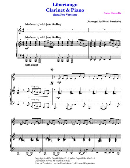 Libertango For Clarinet And Piano Video Page 2