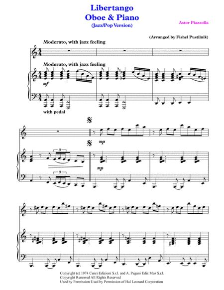 Libertango For Oboe And Piano Video Page 2