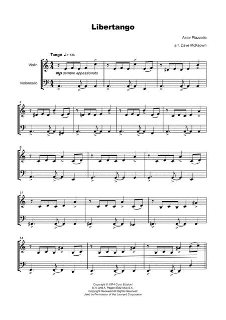 Libertango For Violin And Cello Duet Page 2