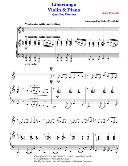 Libertango For Violin And Piano Video Page 2