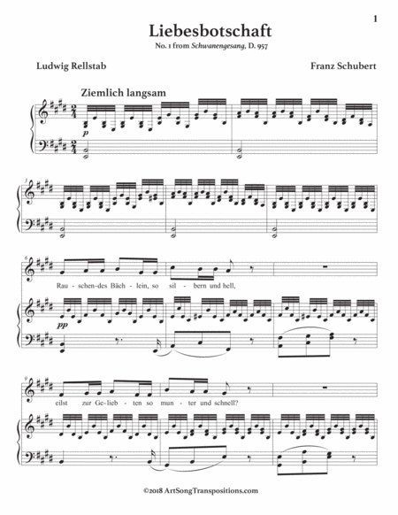 Liebesbotschaft D 957 E Major Page 2