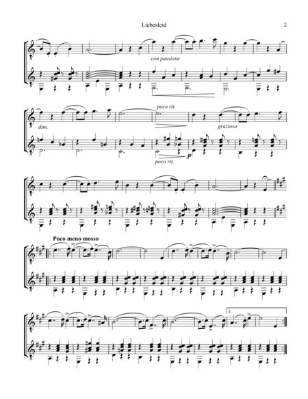 Liebesleid For Guitar Duet Page 2