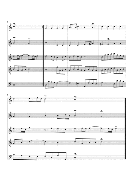 Liebster Jesu Wir Sind Hier Bwv 634 From Orgelbuechlein Arrangement For 5 Recorders Page 2